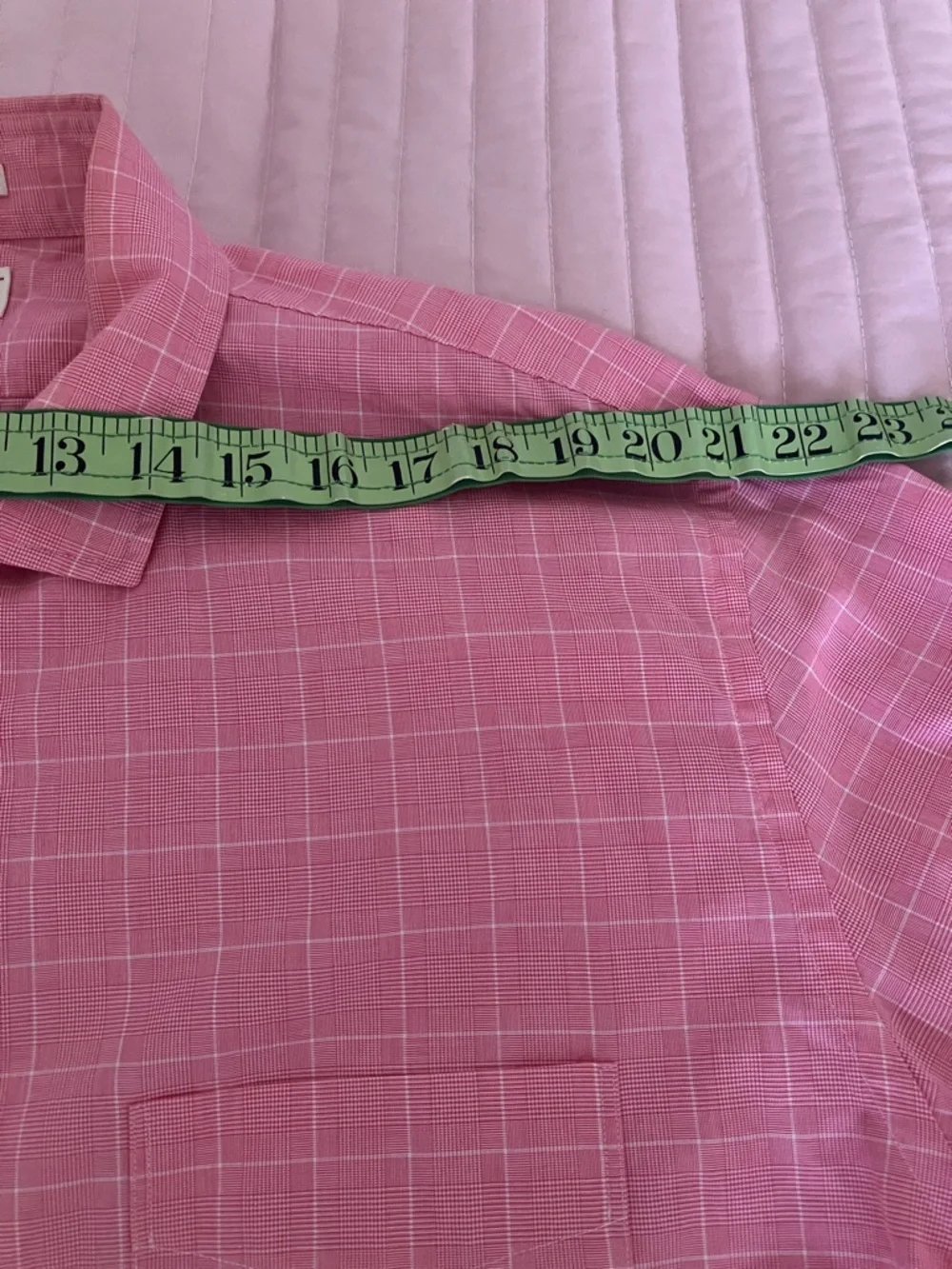 Thomas Mason Shirtings for J.Crew Ludlow style XL pink windowpane cotton shirt